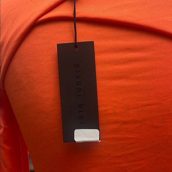 Gianni Bini Orange Bodycon Long Sleeve Dress - Picture 3 of 3